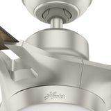 Hunter Signal WiFi-Enabled 54-in Matte Nickel Indoor Smart Ceiling Fan with Integrated LED Light and Remote (3-Blade)