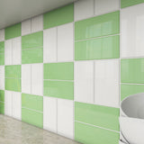 Giorbello Classic Premium Powder Room Green 3-in x 6-in Glossy Glass Subway Wall Tile (5-sq. ft/ Carton)