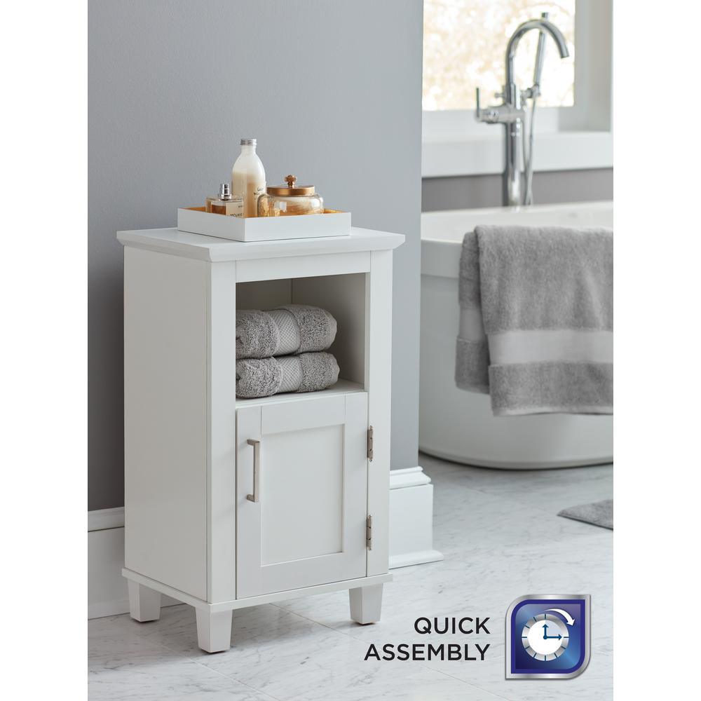 Shaker Style 16 in. W x 12 in. D x 29.9 in. H Floor Cabinet in White - Super Arbor