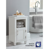 Shaker Style 16 in. W x 12 in. D x 29.9 in. H Floor Cabinet in White - Super Arbor