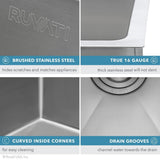 28 in. Low-Divide Double Bowl 60/40 Undermount Tight Radius 16-Gauge Stainless Steel Kitchen Sink - Super Arbor