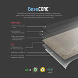 Lucida USA Basecore Cotton Brown 12-mil x 6-in W x 36-in L Waterproof Peel and Stick Vinyl Plank Flooring (54-sq ft/ Carton)