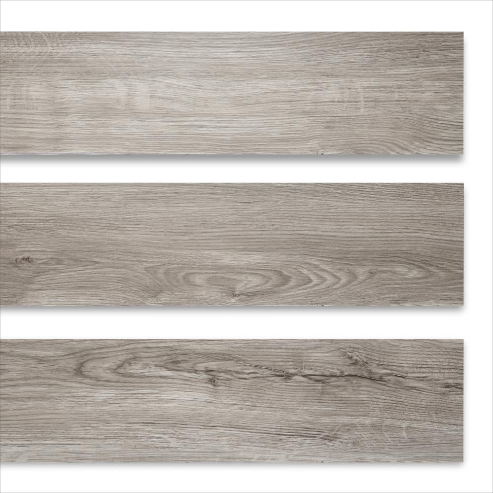 Lucida USA (Sample) Decocore Greyscale Gray Wood Look 12-mil Peel and Stick Luxury Vinyl Plank