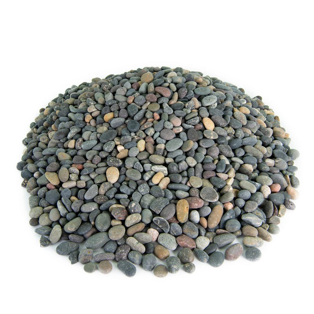 Southwest Boulder & Stone 1.0 cu. ft. 1 in. to 2 in. Mixed Mexican Beach Pebble Smooth Round Rock for Gardens, Landscapes and Ponds - Super Arbor