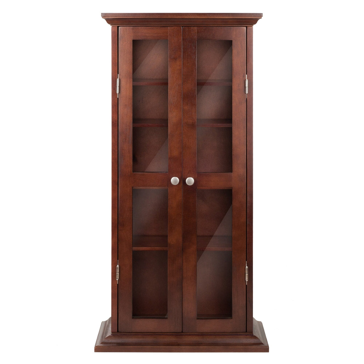 Winsome Wood Holden Walnut Transitional Wood Media Cabinet