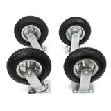 8 in. Heavy-Duty Pneumatic Caster Wheel Tire Set with 300 lbs. Load Rating (Set of 4)