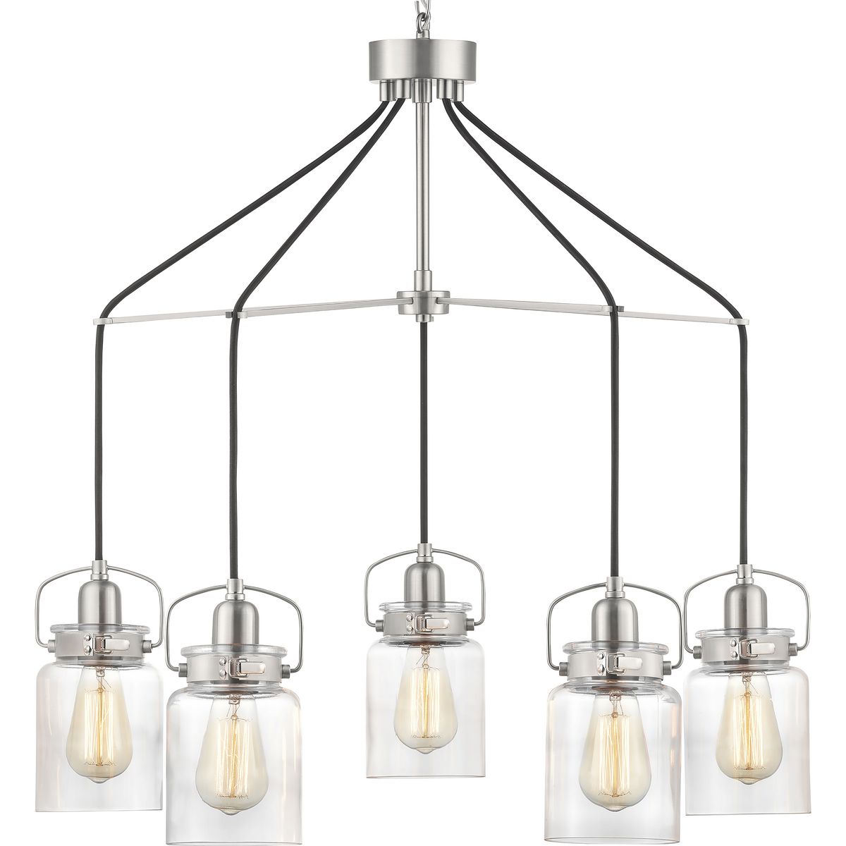 Progress Lighting Calhoun 5-Light Brushed Nickel Transitional Chandelier
