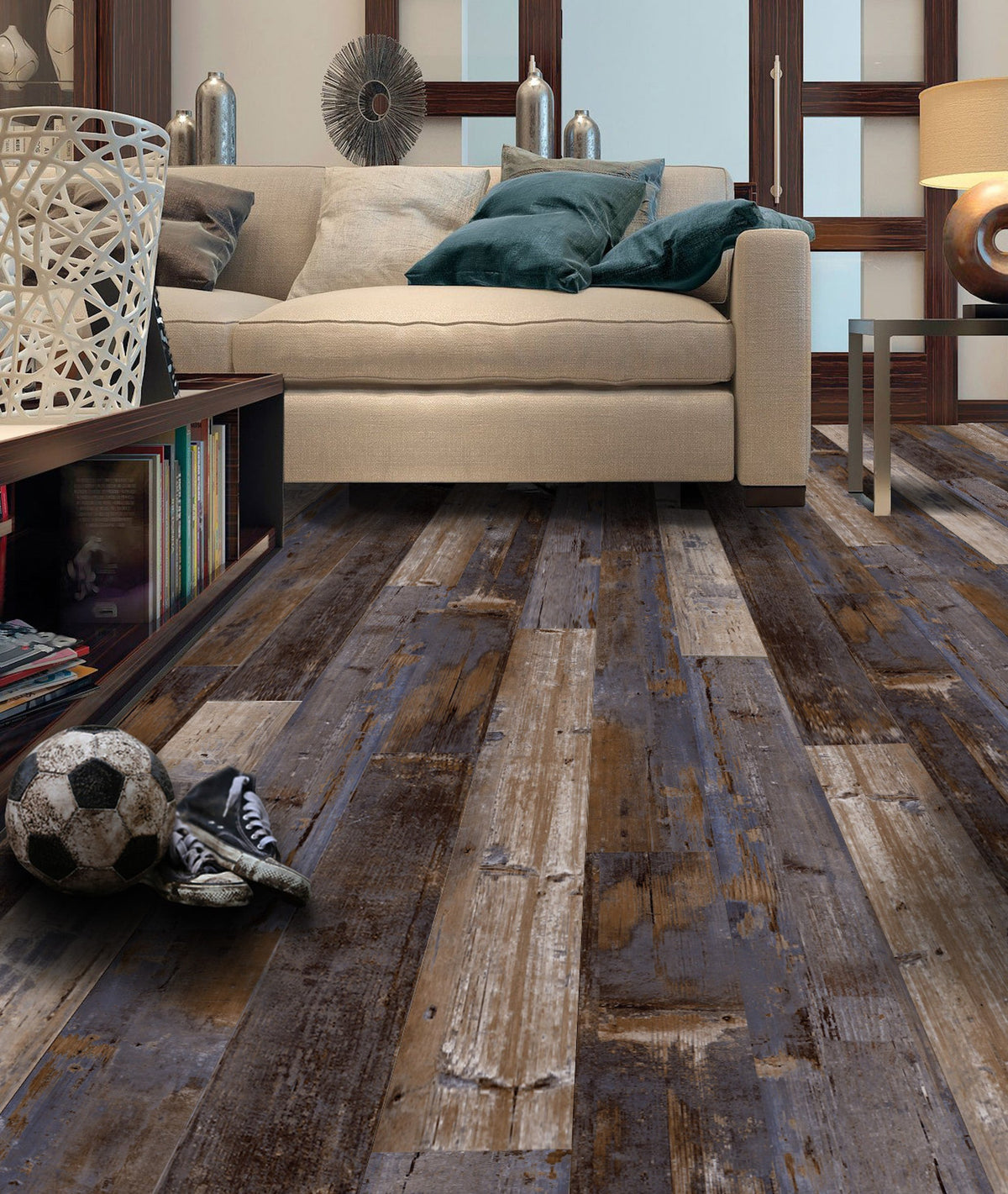 Deco Products COLORS Samba Multi-Tonal Waterproof Luxury Vinyl Plank Sample, 6 in x 6 in, 8-mil Wear Layer