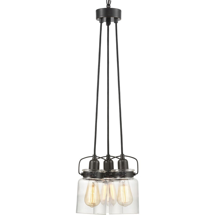 Progress Lighting Calhoun 3-Light Antique Bronze Transitional Chandelier