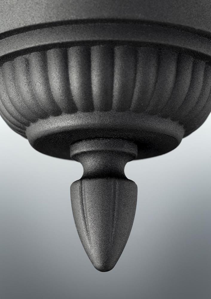 Progress Lighting Westport 9.12-in Black Indoor/Outdoor Flush Mount Light, Clear Seeded Glass