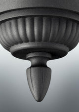 Progress Lighting Westport 9.12-in Black Indoor/Outdoor Flush Mount Light, Clear Seeded Glass