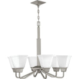 Progress Lighting Clifton Heights 6-Light Brushed Nickel Craftsman Chandelier