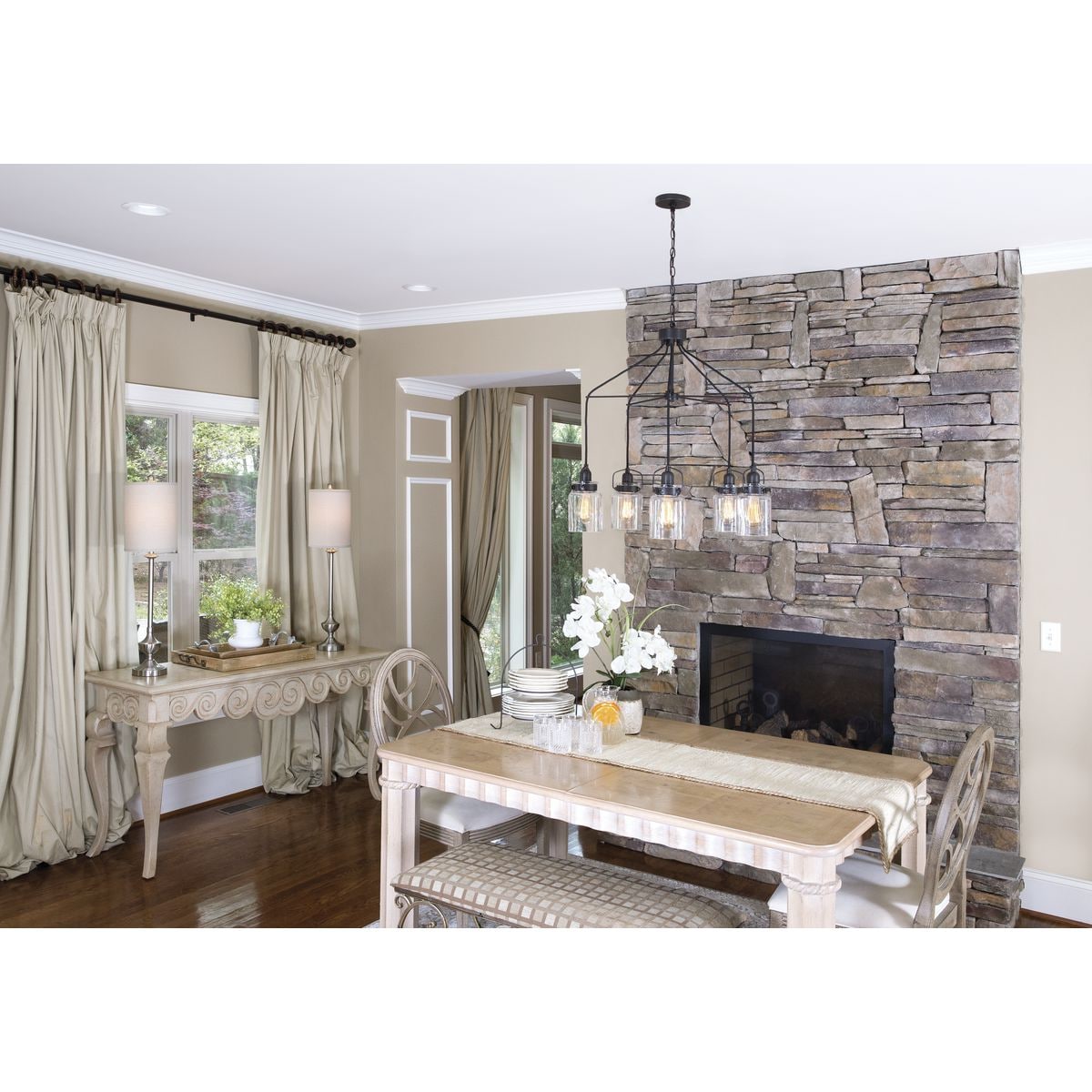 Progress Lighting Calhoun 5-Light Antique Bronze Transitional Chandelier