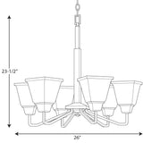 Progress Lighting Clifton Heights 6-Light Brushed Nickel Craftsman Chandelier