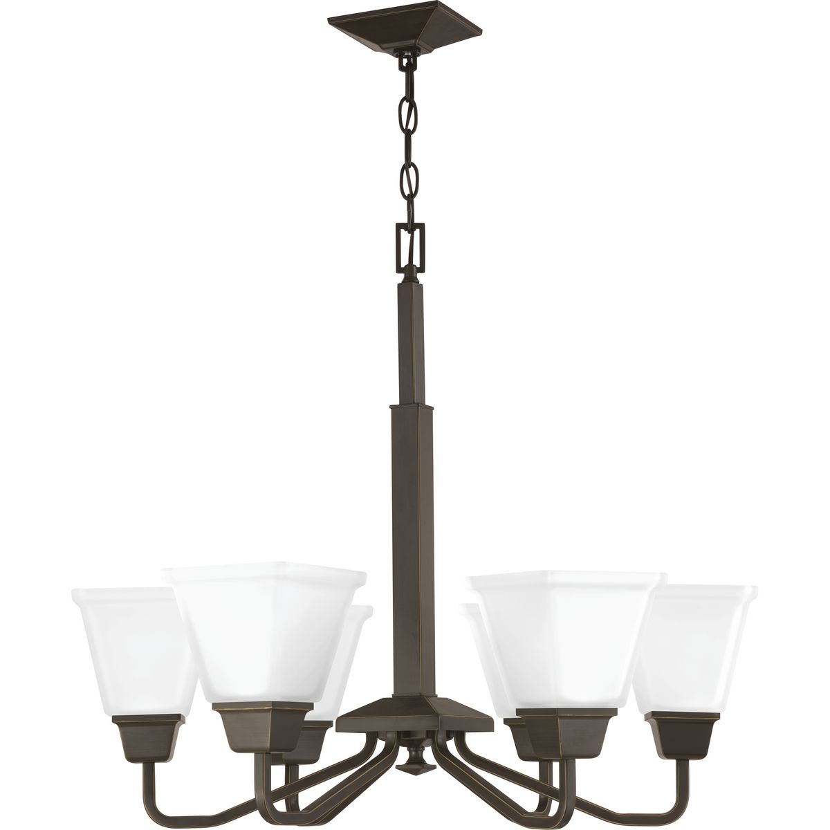 Progress Lighting Clifton Heights 6-Light Antique Bronze Craftsman Chandelier