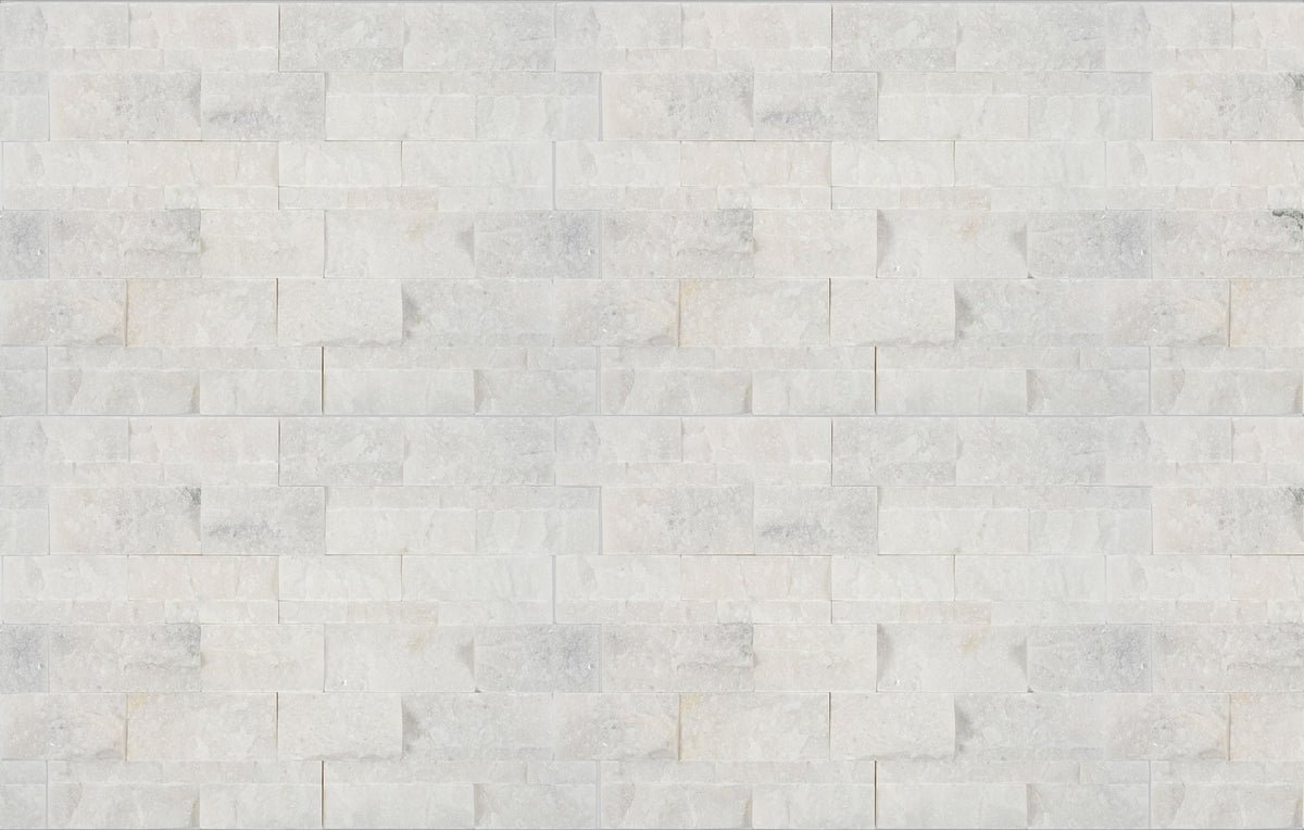 Satori Northern Arctic Ledgestone 6-in x 12-in Natural Stone Quartz Marble-Look Wall Tile (0.48-sq ft per piece)