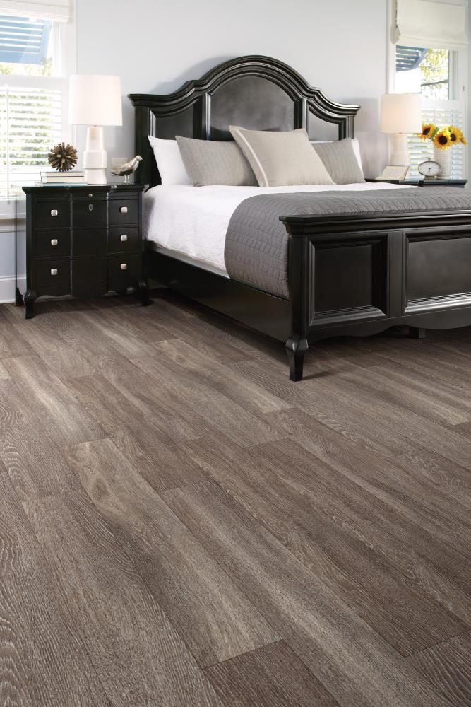 Shaw Perennial Chronic Brown 6-mil x 6-in W x 48-in L Waterproof Glue Down Luxury Vinyl Plank Flooring (53.93-sq ft/ Carton)