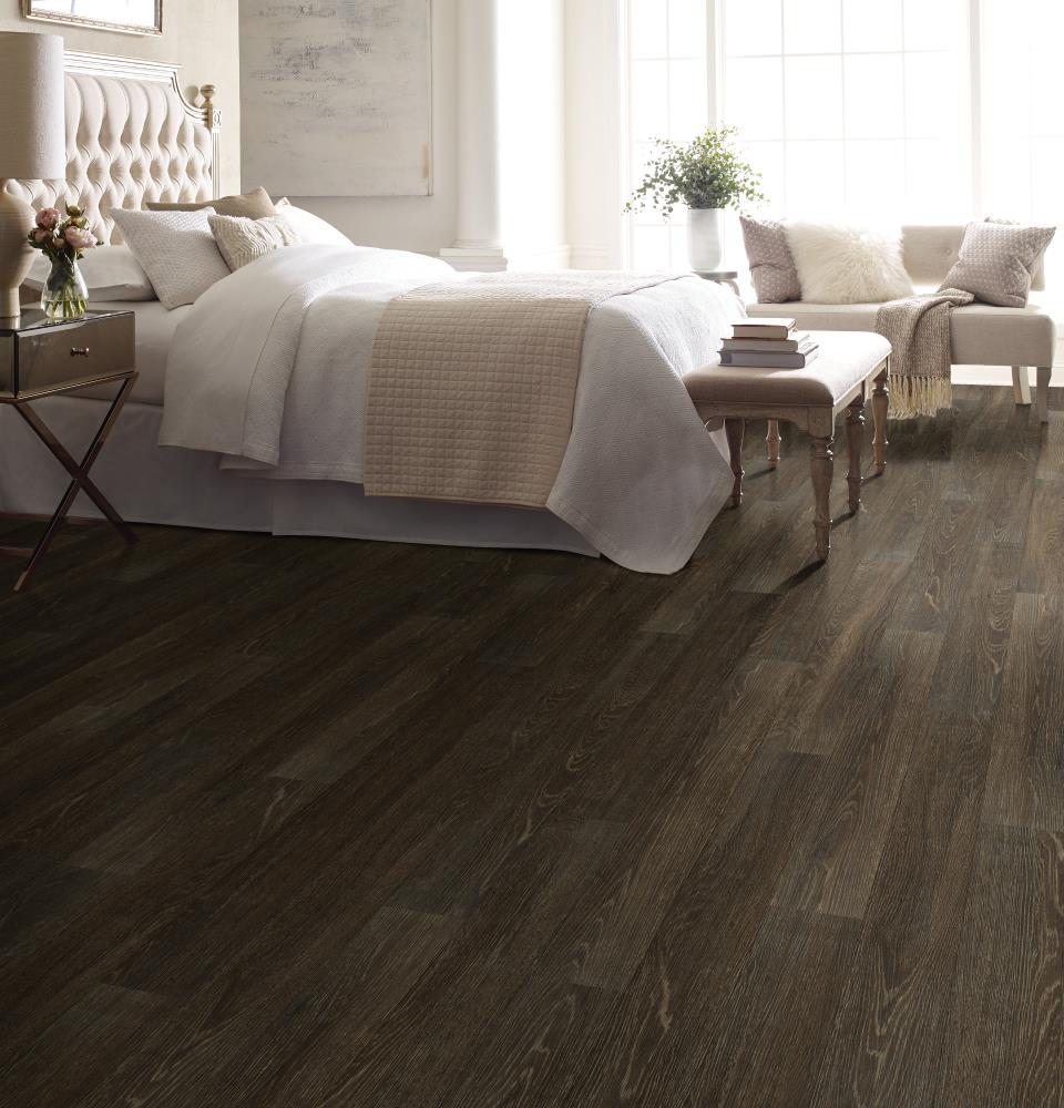 Shaw Westwork Glades Brown 12-mil x 6-in W x 48-in L Waterproof Glue Down Luxury Vinyl Plank Flooring (41.72-sq ft/ Carton)