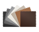 Perfection Floor Tile LeatherLook Interlocking Floor Tile, 6-Pack, 20-in x 20-in x 0.25-in, Buck/Satin Vinyl/Plastic