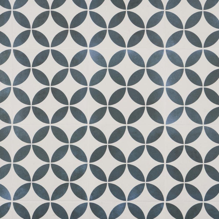 Artmore Tile Agave White Petals 9-in x 9-in Matte Porcelain Encaustic Floor and Wall Tile product image