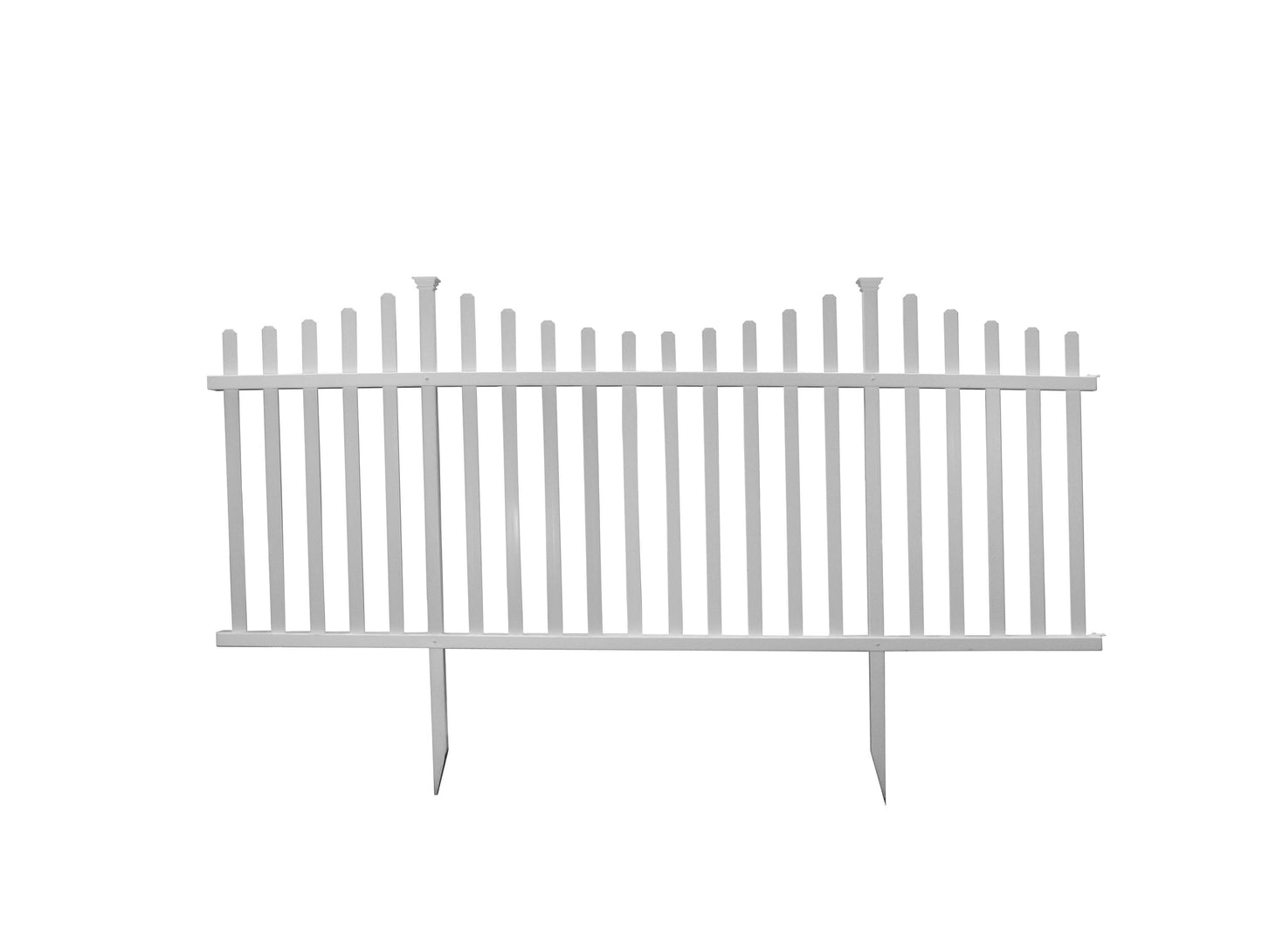 Zippity Outdoor Products Manchester 2 Panels 3.5-ft H x 7.5-ft W White Privacy Vinyl Scallop Fence Panel (Unassembled)