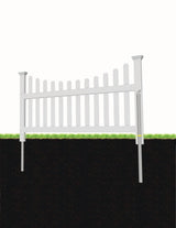 Zippity Outdoor Products All American 3.5-ft H x 6-ft W White Privacy Vinyl Scallop Fence Panel (Unassembled)