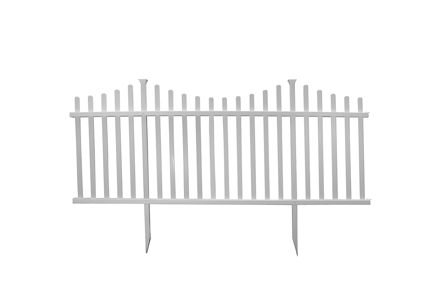 Zippity Outdoor Products Manchester 2 Panels 3.5-ft H x 7.5-ft W White Privacy Vinyl Scallop Fence Panel (Unassembled)