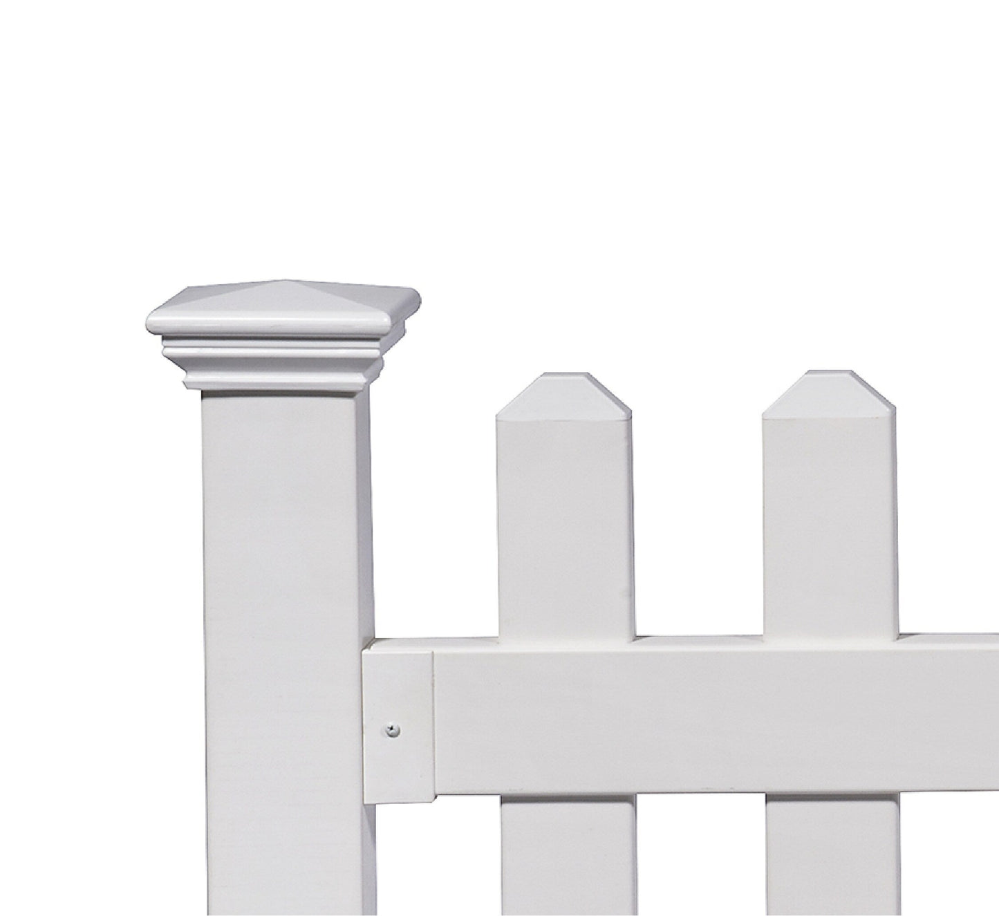 Zippity Outdoor Products Newport 3-ft H x 6-ft W White Privacy Vinyl Picket Fence Panel (Unassembled)