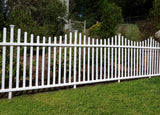 Zippity Outdoor Products Manchester 2 Panels 3.5-ft H x 7.5-ft W White Privacy Vinyl Scallop Fence Panel (Unassembled)