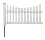 Zippity Outdoor Products All American 3.5-ft H x 6-ft W White Privacy Vinyl Scallop Fence Panel (Unassembled)
