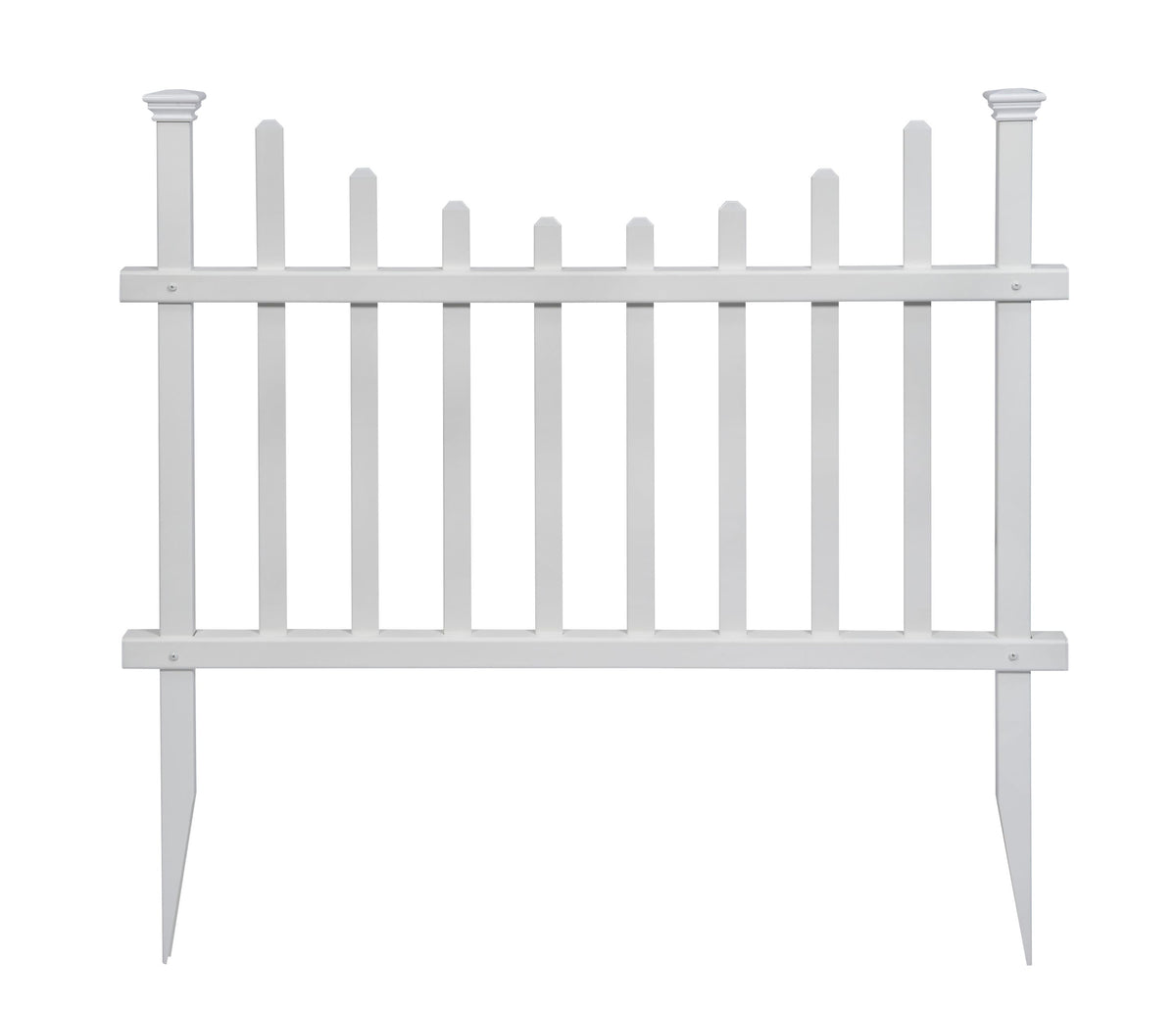 Zippity Outdoor Products Washington 2 Panels 2.5-ft H x 3.5-ft W White Privacy Vinyl Scallop Fence Panel (Unassembled)