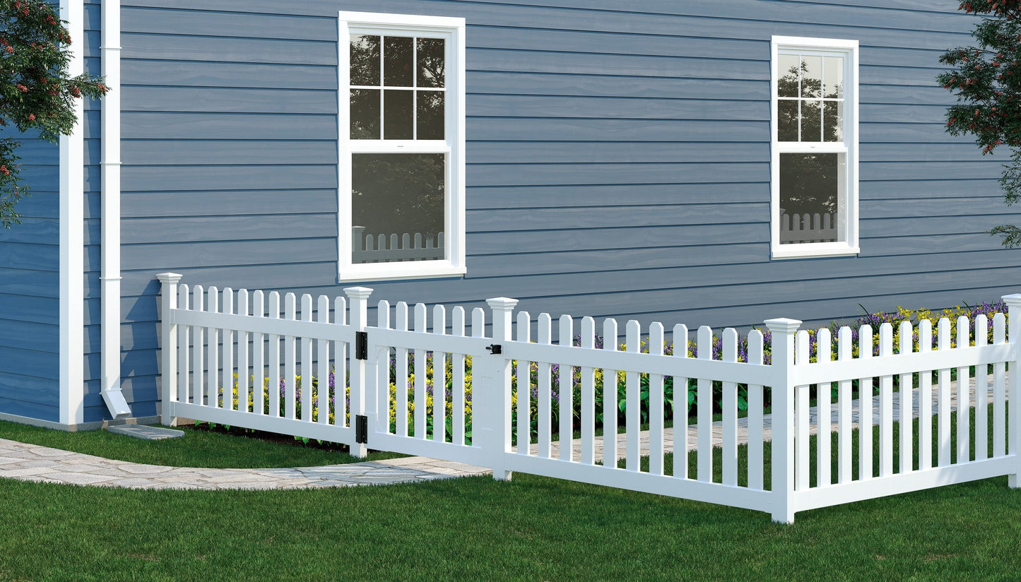 Zippity Outdoor Products Newport 2.5-ft H x 3-ft W White Vinyl Flat-top Fence Gate Kit (Unassembled)