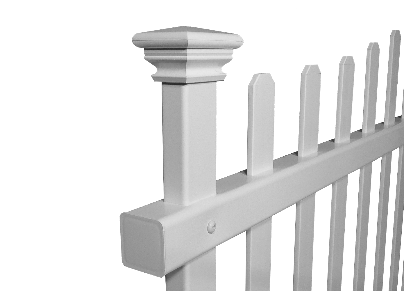 Zippity Outdoor Products Ashley 2 Panels 2.5-ft H x 3-ft W White Vinyl Scallop Fence Panel (Unassembled)