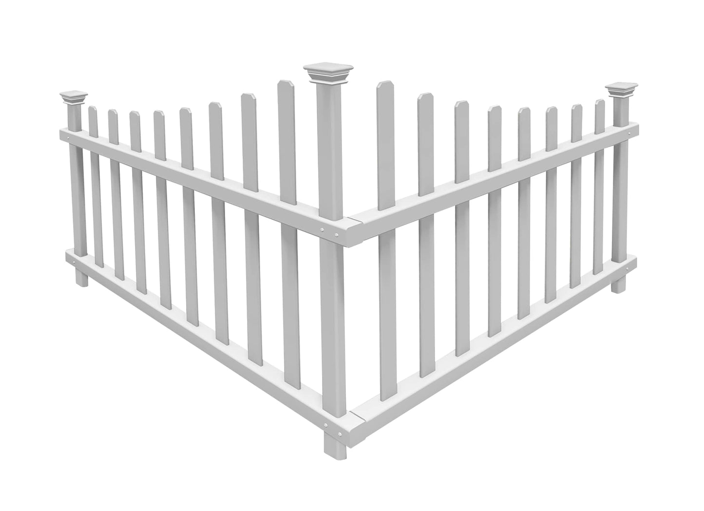Zippity Outdoor Products Ashley 2 Panels 2.5-ft H x 3-ft W White Vinyl Scallop Fence Panel (Unassembled)