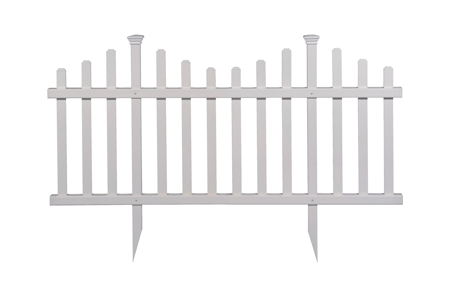 Zippity Outdoor Products Madison 2 Panels 2.5-ft H x 4.5-ft W White Privacy Vinyl Scallop Fence Panel (Unassembled)