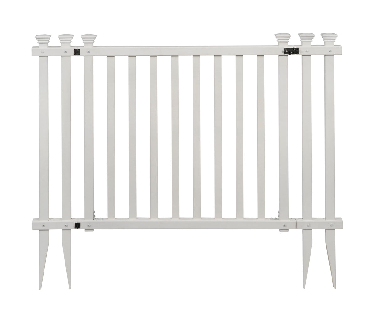 Zippity Outdoor Products Baskenridge 3-ft H x 4.25-ft W White Vinyl Flat-top Fence Gate Kit (Unassembled)