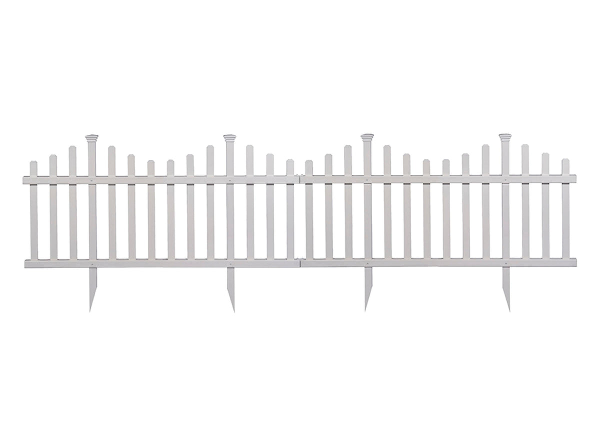 Zippity Outdoor Products Madison 2 Panels 2.5-ft H x 4.5-ft W White Privacy Vinyl Scallop Fence Panel (Unassembled)