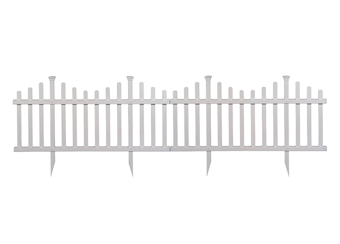 Zippity Outdoor Products Madison 2 Panels 2.5-ft H x 4.5-ft W White Privacy Vinyl Scallop Fence Panel (Unassembled)