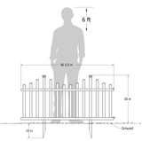 Zippity Outdoor Products Madison 2 Panels 2.5-ft H x 4.5-ft W White Privacy Vinyl Scallop Fence Panel (Unassembled)