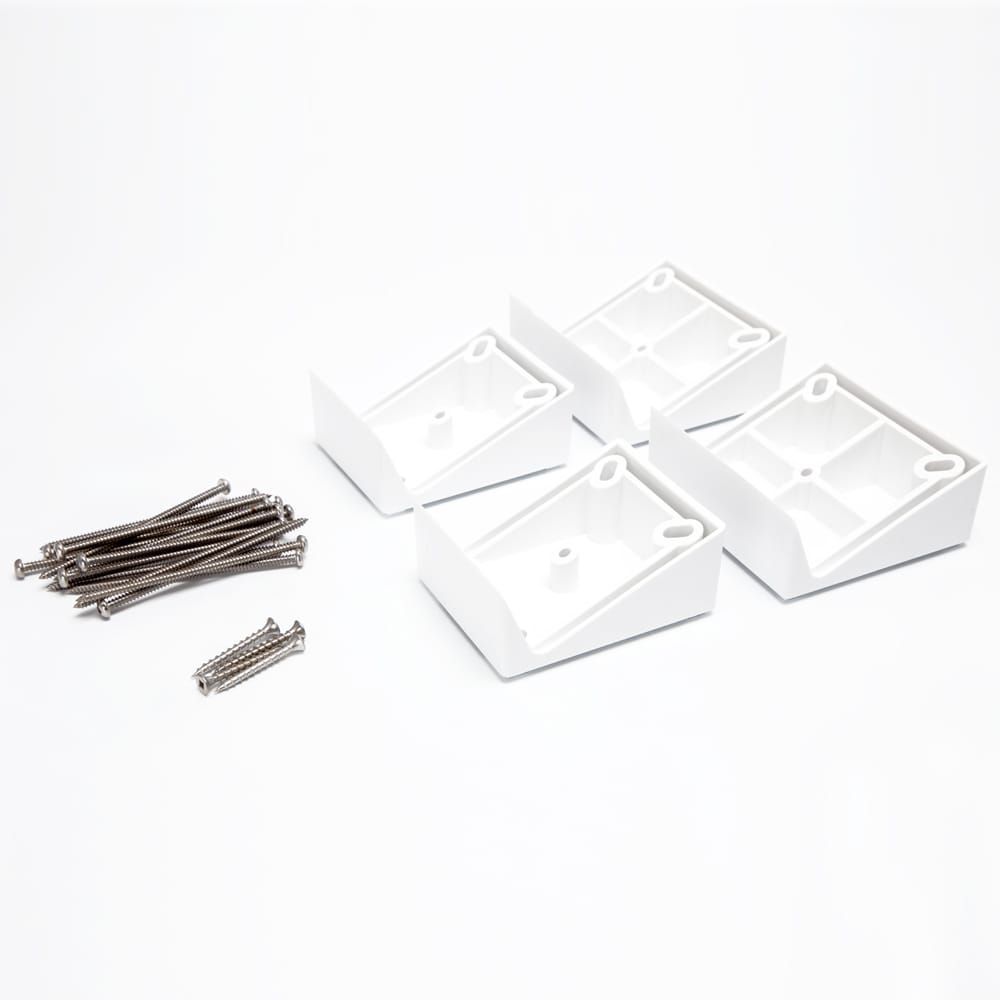 Deckorators 2-in x 4.5-in Grab and Go Classic White 22.5-degree Composite Angle Adapter (2-Pack)