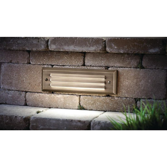 4-Watt Brass Outdoor Integrated LED 2700K White Warm Landscape Deck Light