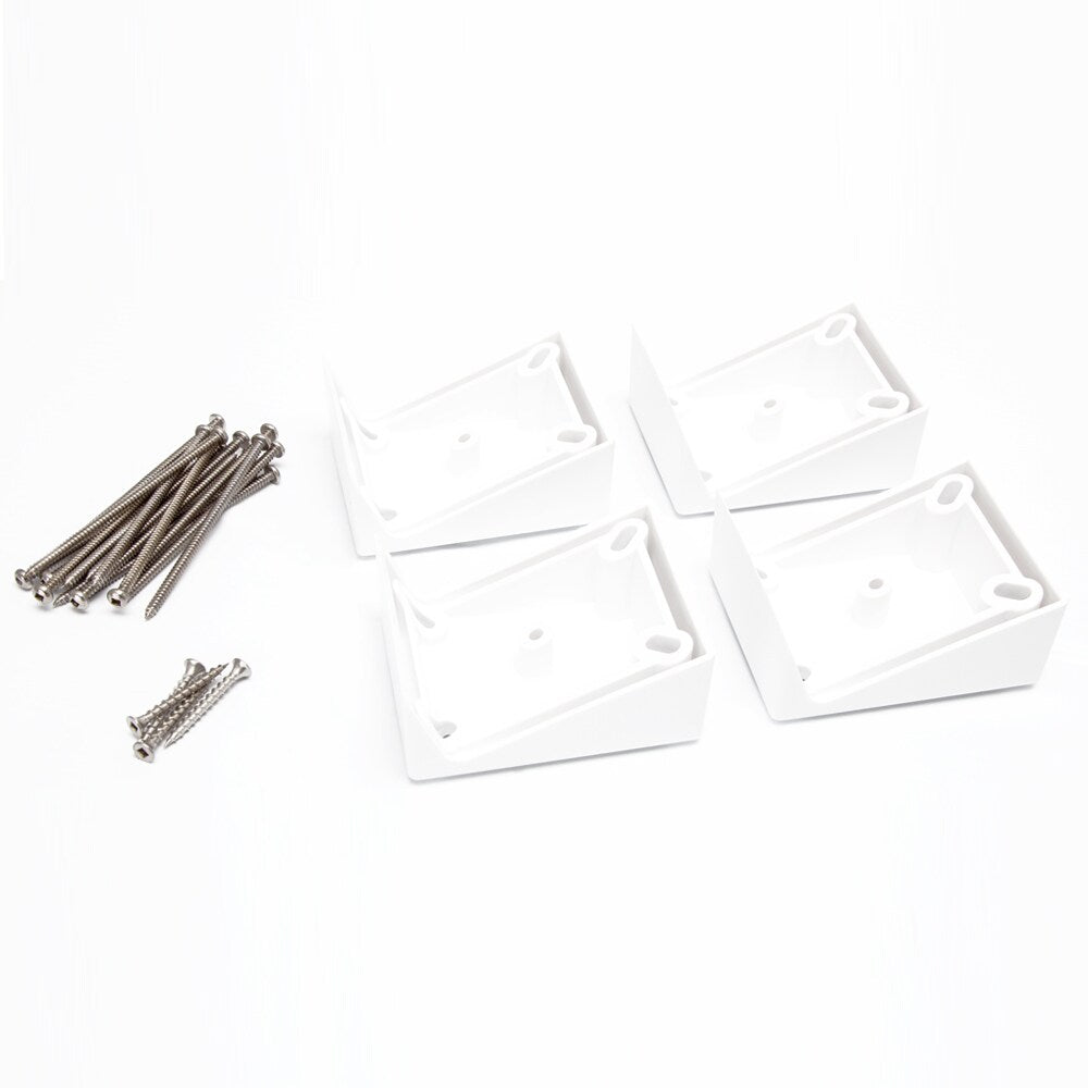 Deckorators 2-in x 5.5-in Grab and Go Contemporary White 22.5-degree Composite Angle Adapter (2-Pack)