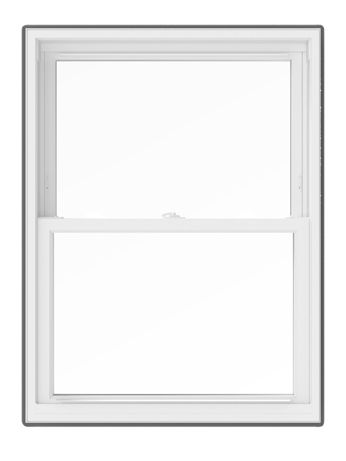 Pella 150 Series Replacement 27-1/2-in x 61-1/2-in White Vinyl Low-E Argon Double-Hung Window, Full Screen Included