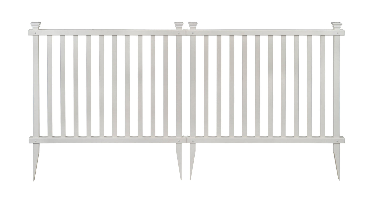 Zippity Outdoor Products Baskenridge 2 Panels 3-ft H x 3.5-ft W White Privacy Vinyl Flat-top Fence Panel (Unassembled)