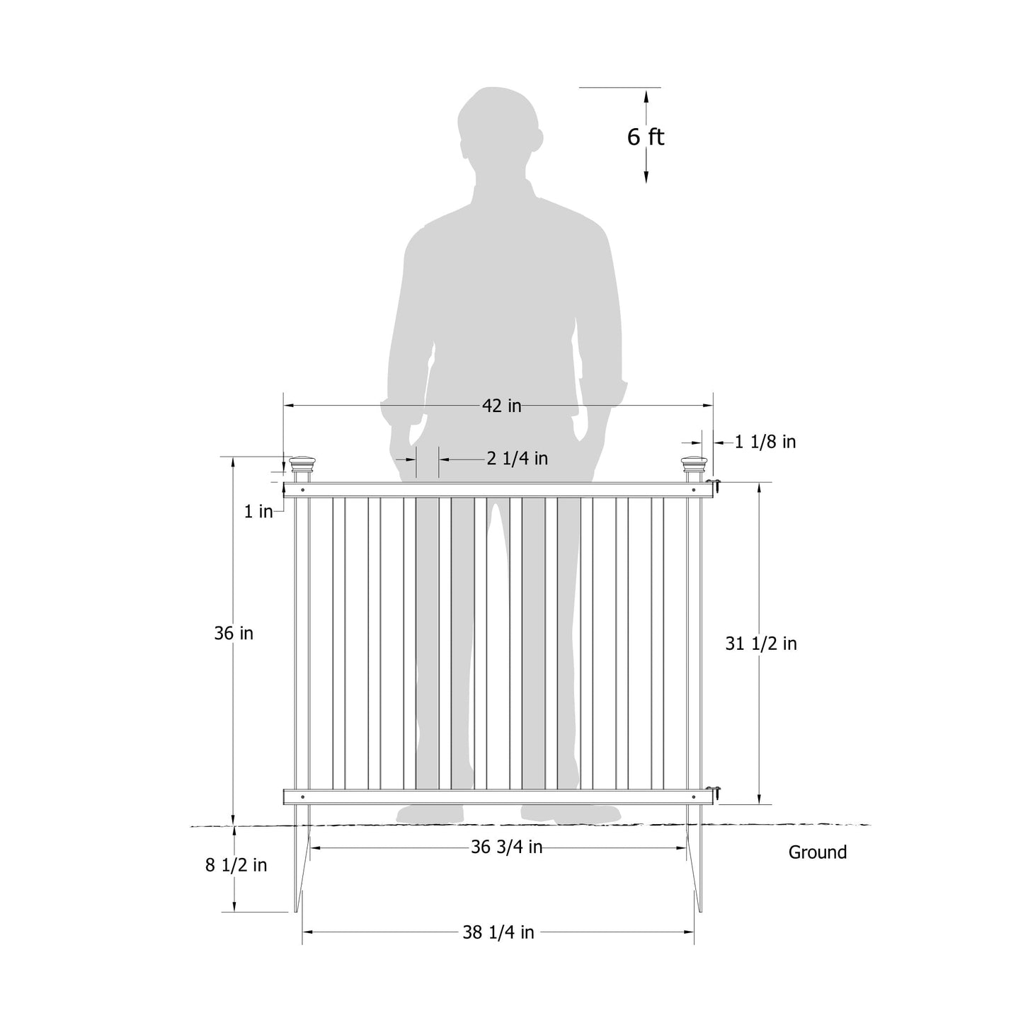 Zippity Outdoor Products Baskenridge 2 Panels 3-ft H x 3.5-ft W White Privacy Vinyl Flat-top Fence Panel (Unassembled)