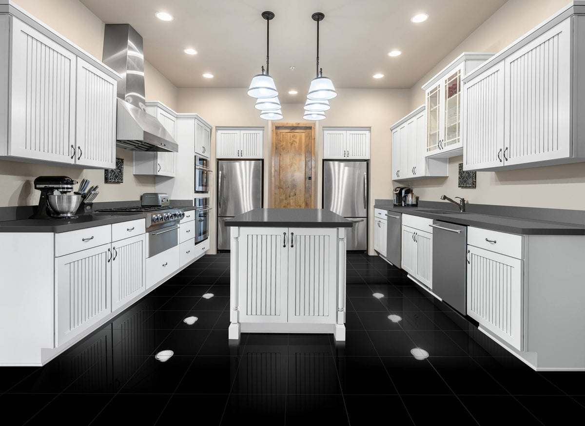 Satori Absolute Black 12-in x 24-in Polished Natural Stone Floor and Wall Tile (2-sq. ft/ Piece)