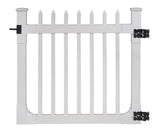 WamBam Fence 4-ft H x 4-ft W White Vinyl Flat-top Fence Gate Kit (Unassembled)
