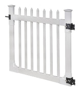 WamBam Fence 4-ft H x 4-ft W White Vinyl Flat-top Fence Gate Kit (Unassembled)