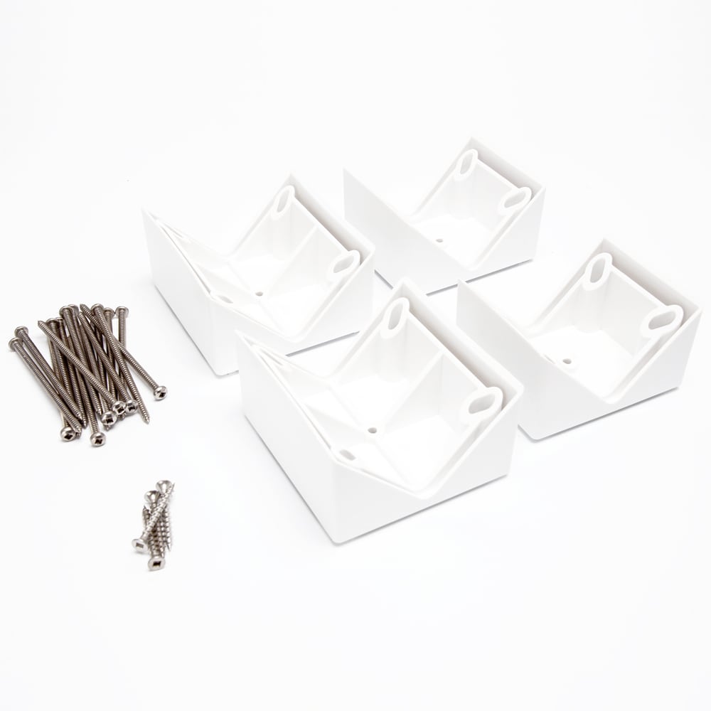 Deckorators 2.5-in x 5.25-in Grab and Go Classic White 45-degree Composite Angle Adapter (2-Pack)