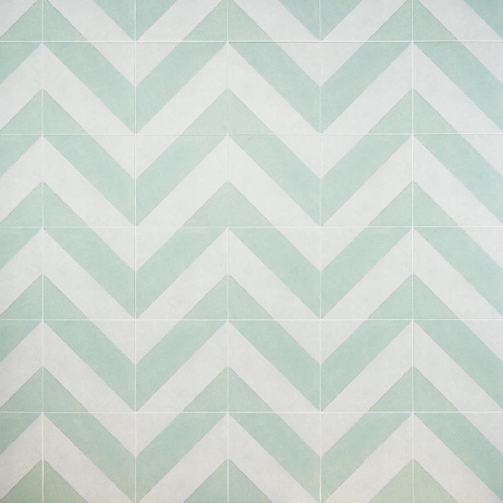 Artmore Tile Tarantino Sage 9-in x 9-in Glazed Porcelain Encaustic Floor and Wall Tile product image